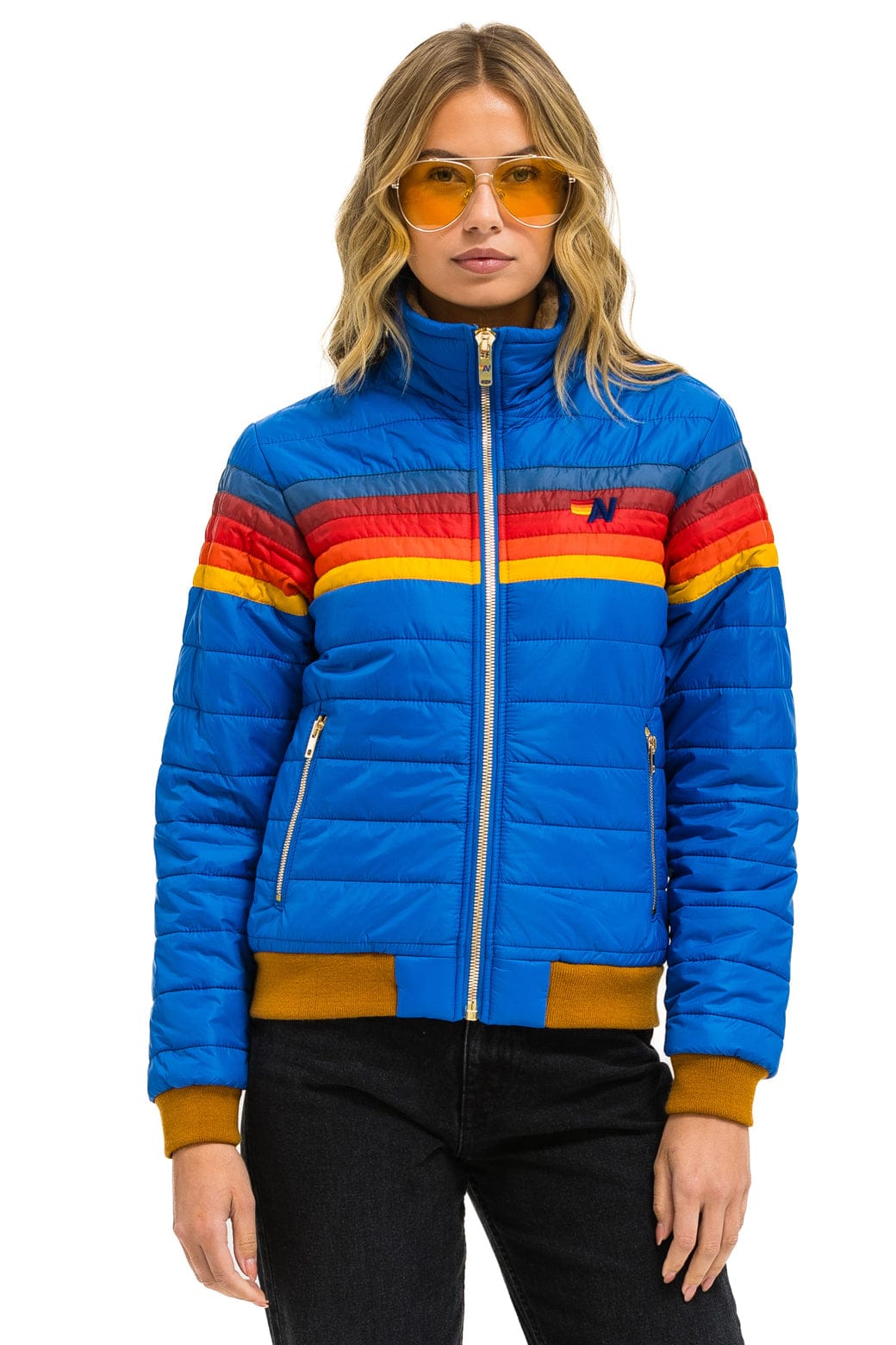 Retro 5 STRIPE JACKET - SNORKEL BLUE