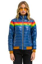 Retro 6 STRIPE JACKET - GLOSSY DEEP BLUE