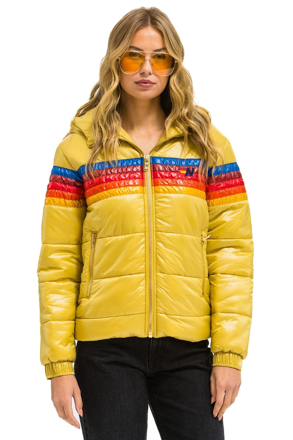 Retro 5 STRIPE TREKKER JACKET - GLOSSY KHAKI