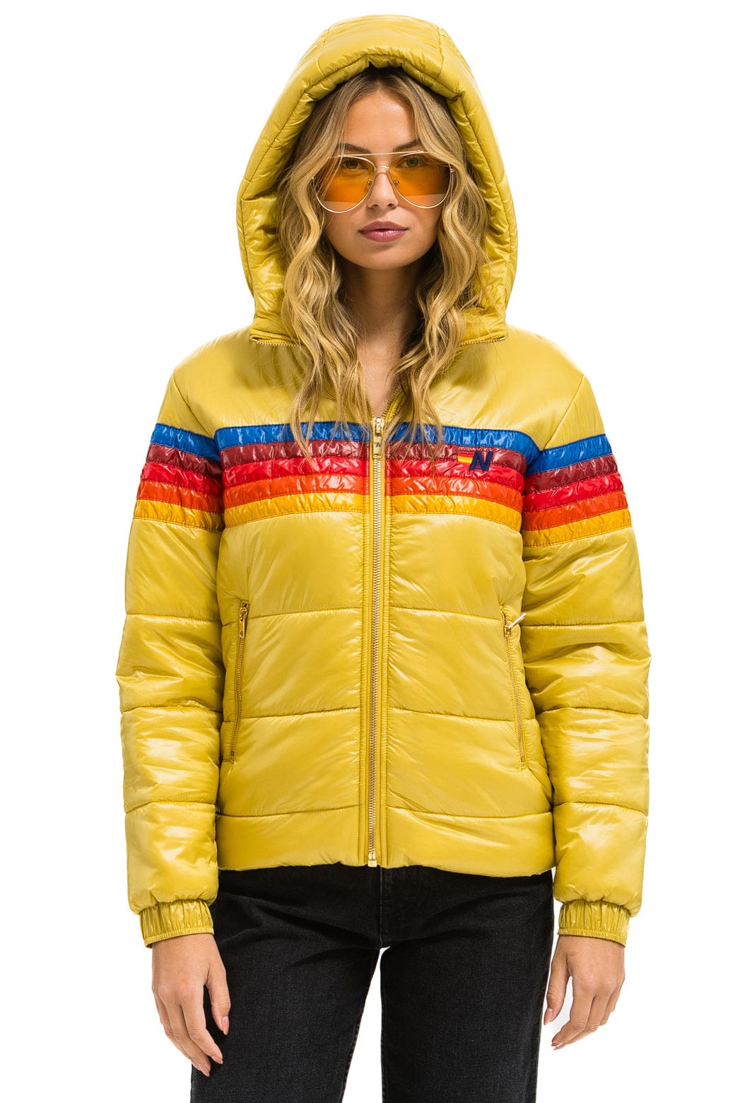 Retro 5 STRIPE TREKKER JACKET - GLOSSY KHAKI