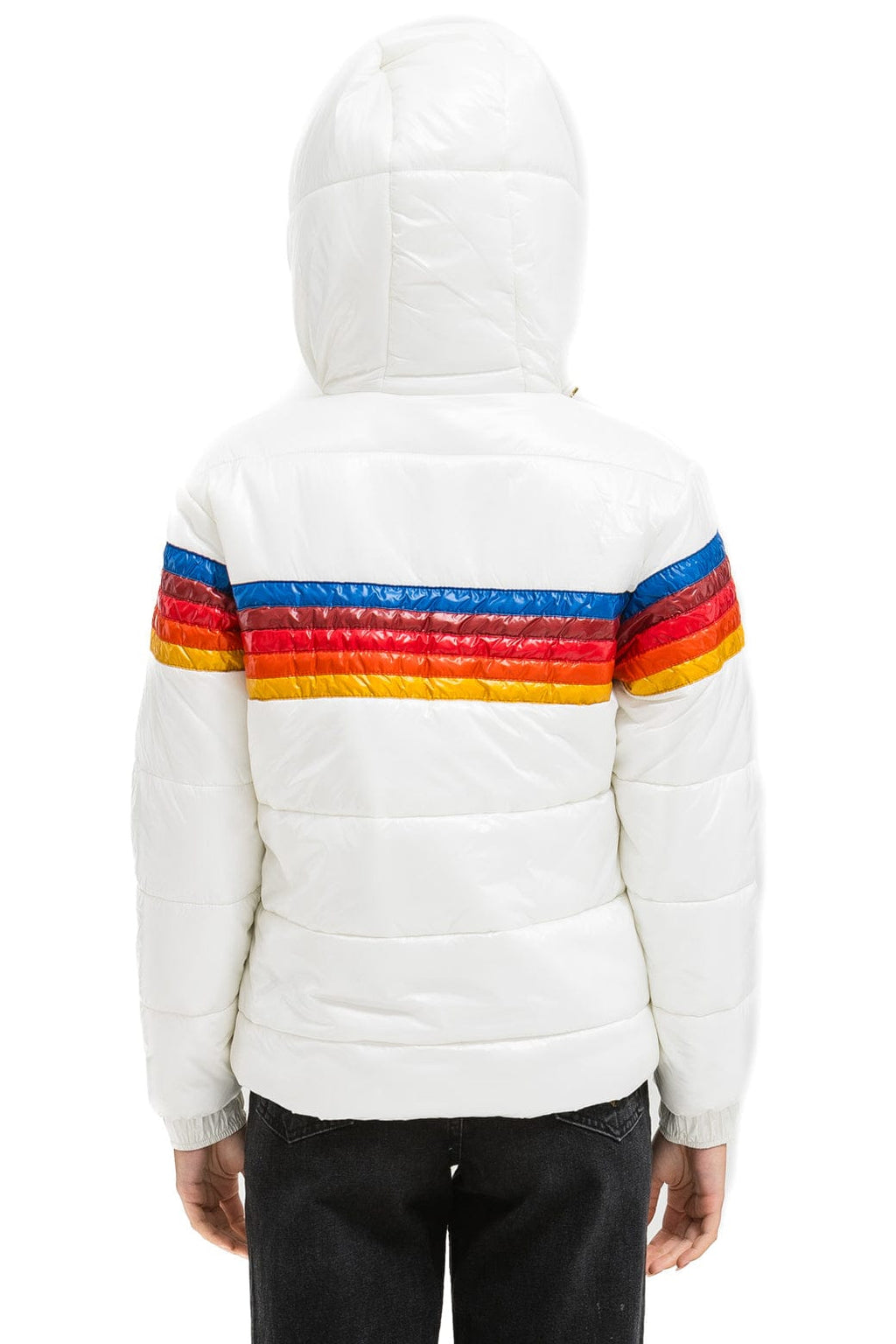 Retro 5 STRIPE TREKKER JACKET - GLOSSY WHITE