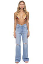 Retro HI RISE WIDE LEG BOLT GYPSY WOMENS JEAN - SUPER LIGHT