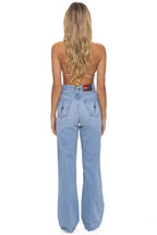 Retro HI RISE WIDE LEG BOLT GYPSY WOMENS JEAN - SUPER LIGHT