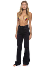 Retro HI RISE WIDE LEG BOLT GYPSY WOMENS JEAN - VINTAGE BLACK