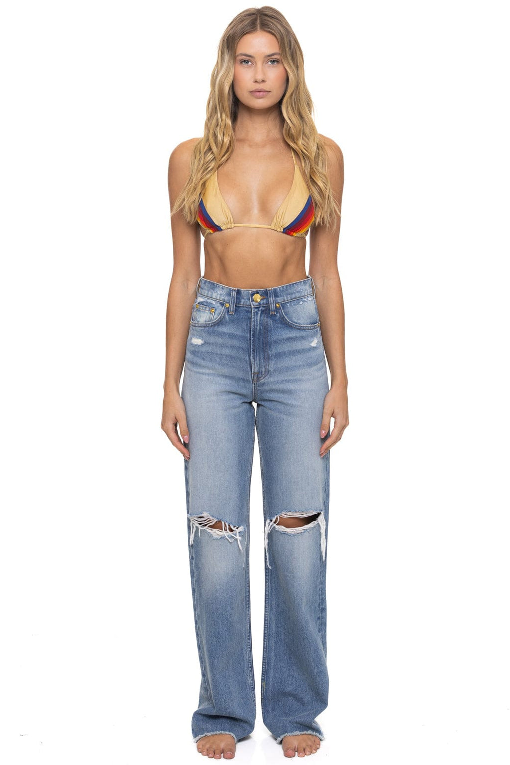 Retro HI RISE WIDE LEG BOLT GYPSY WOMENS JEAN - VINTAGE