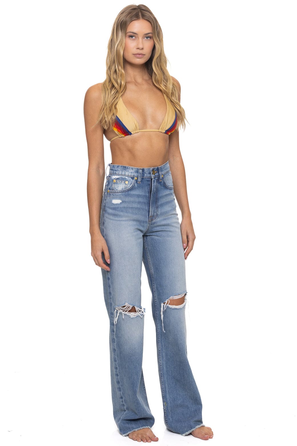 Retro HI RISE WIDE LEG BOLT GYPSY WOMENS JEAN - VINTAGE