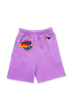 Retro AVIATOR NATION AUSTIN KIDS SWEATSHORTS - NEON PURPLE