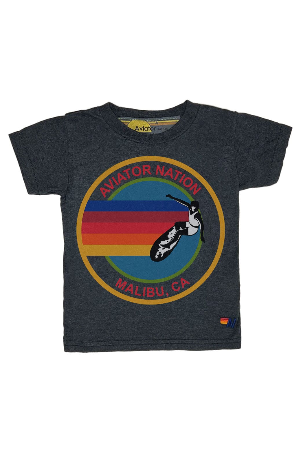 Retro KIDS AVIATOR NATION MALIBU TEE - CHARCOAL