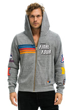 Retro FINAL FOUR INDIANAPOLIS 2026 ZIP HOODIE - HEATHER GREY