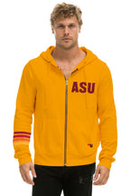 Retro ASU FORK EM DEVILS ZIP HOODIE - GOLD