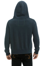 Retro DISCO ZIP HOODIE - CHARCOAL