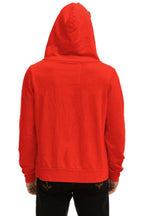Retro DISCO ZIP HOODIE - RED