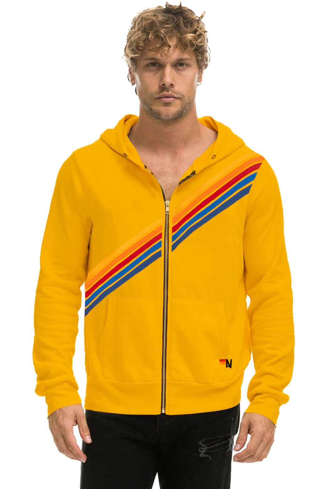 Retro DISCO ZIP HOODIE - VINTAGE GOLD