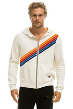 Retro DISCO ZIP HOODIE - VINTAGE WHITE
