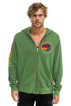 Retro AVIATOR NATION VENICE ZIP HOODIE - PALM