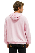 Retro BOLT HEART PULLOVER RELAXED HOODIE - LIGHT PINK