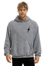 Retro BOLT STITCH RELAXED PULLOVER HOODIE - HEATHER GREY