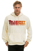 Retro GOLDENSKY FESTIVAL 2024 PULLOVER HOODIE RELAXED - VINTAGE WHITE