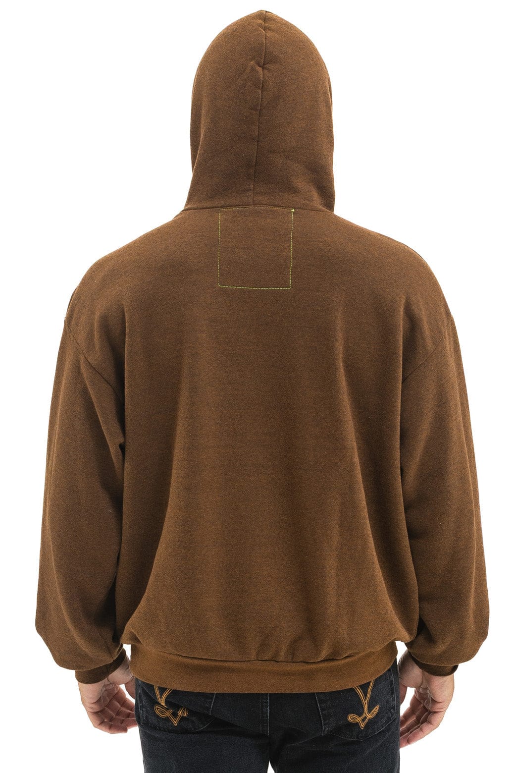 Retro LOGO PULLOVER RELAXED HOODIE - CHOCOLATE