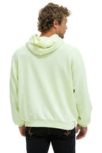 Retro LOGO PULLOVER RELAXED HOODIE - LIME CREAM