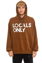Retro LOCALS ONLY RELAXED PULLOVER HOODIE - CINNAMON