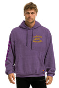 Retro LSU TIGER RELAXED PULLOVER HOODIE - GRAPE