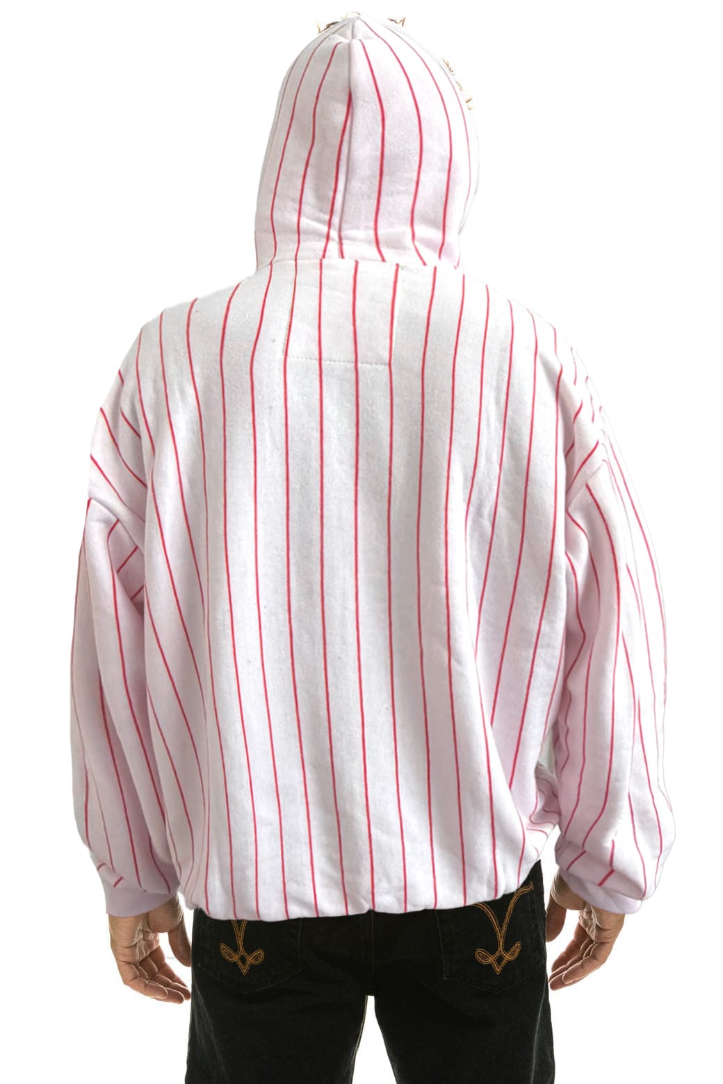Retro PHILADELPHIA PHILLIES PINSTRIPE 2026 RELAXED PULLOVER HOODIE - WHITE RED
