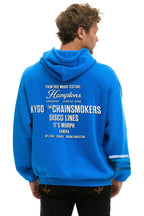 Retro PALM TREE FEST HAMPTONS 2026 PULLOVER HOODIE RELAXED - COBALT