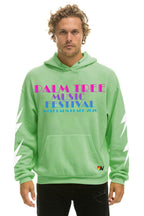 Retro PALM TREE FEST WEST PALM 2026 PULLOVER HOODIE RELAXED - NEON MINT
