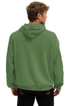 Retro WAVE STRIPE 4 PULLOVER HOODIE RELAXED - PALM GREEN