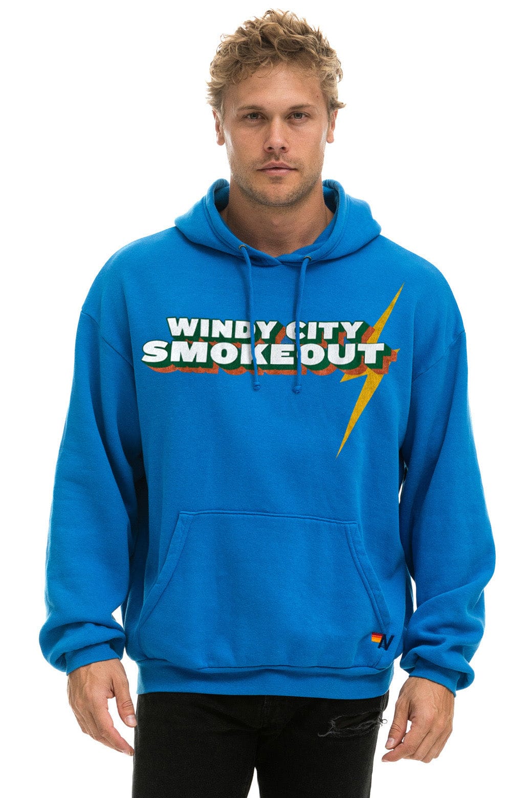 Retro WINDY CITY SMOKEOUT 2025 PULLOVER HOODIE RELAXED - OCEAN