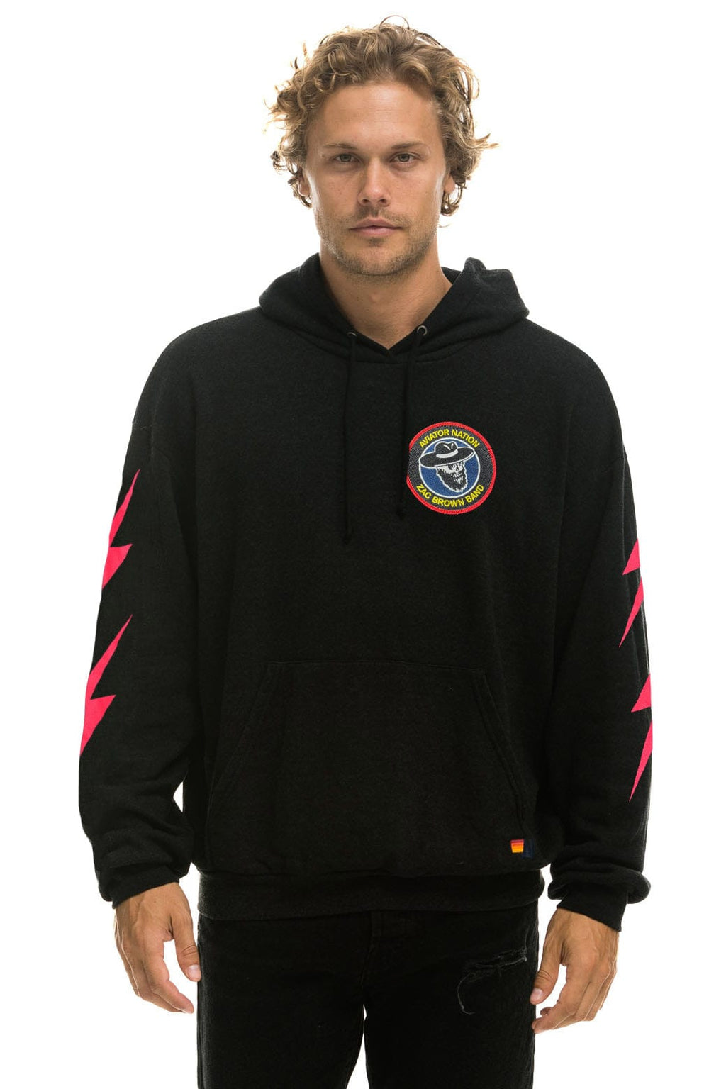Retro ZAC BROWN BAND 2025 RELAXED PULLOVER HOODIE - BLACK