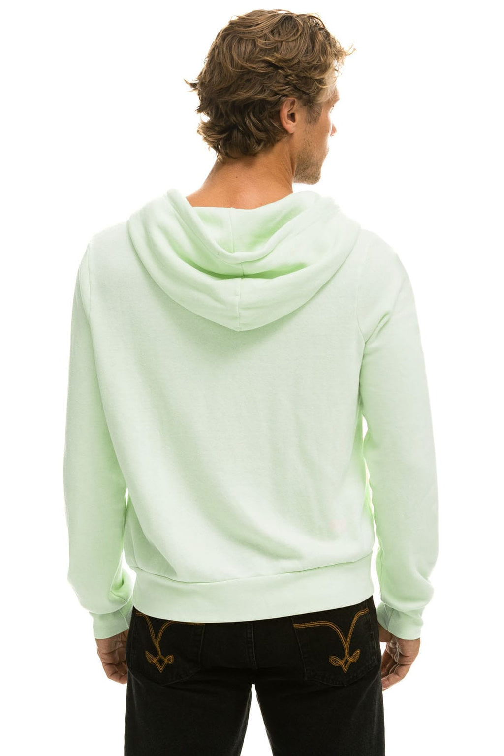 Retro 5 STRIPE HOODIE - LIME CREAM SEAFOAM