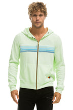 Retro 5 STRIPE HOODIE - LIME CREAM SEAFOAM