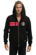 Retro ZAC BROWN BAND 2025 ZIP HOODIE - BLACK