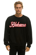 Retro UNIVERSITY OF ALABAMA RELAXED CREW SWEATSHIRT - BLACK