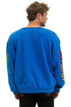 Retro AVIATOR NATION RELAXED VENICE CREW SWEATSHIRT - ADVENTURE BLUE