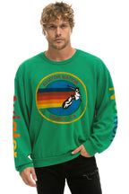 Retro AVIATOR NATION RELAXED VENICE CREW SWEATSHIRT - KELLY GREEN