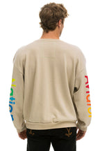 Retro AVIATOR NATION RELAXED VENICE CREW SWEATSHIRT - SAND