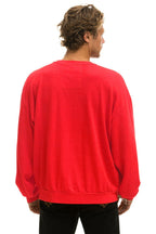 Retro BOLT FADE RELAXED CREW SWEATSHIRT - RED RED YELLOW