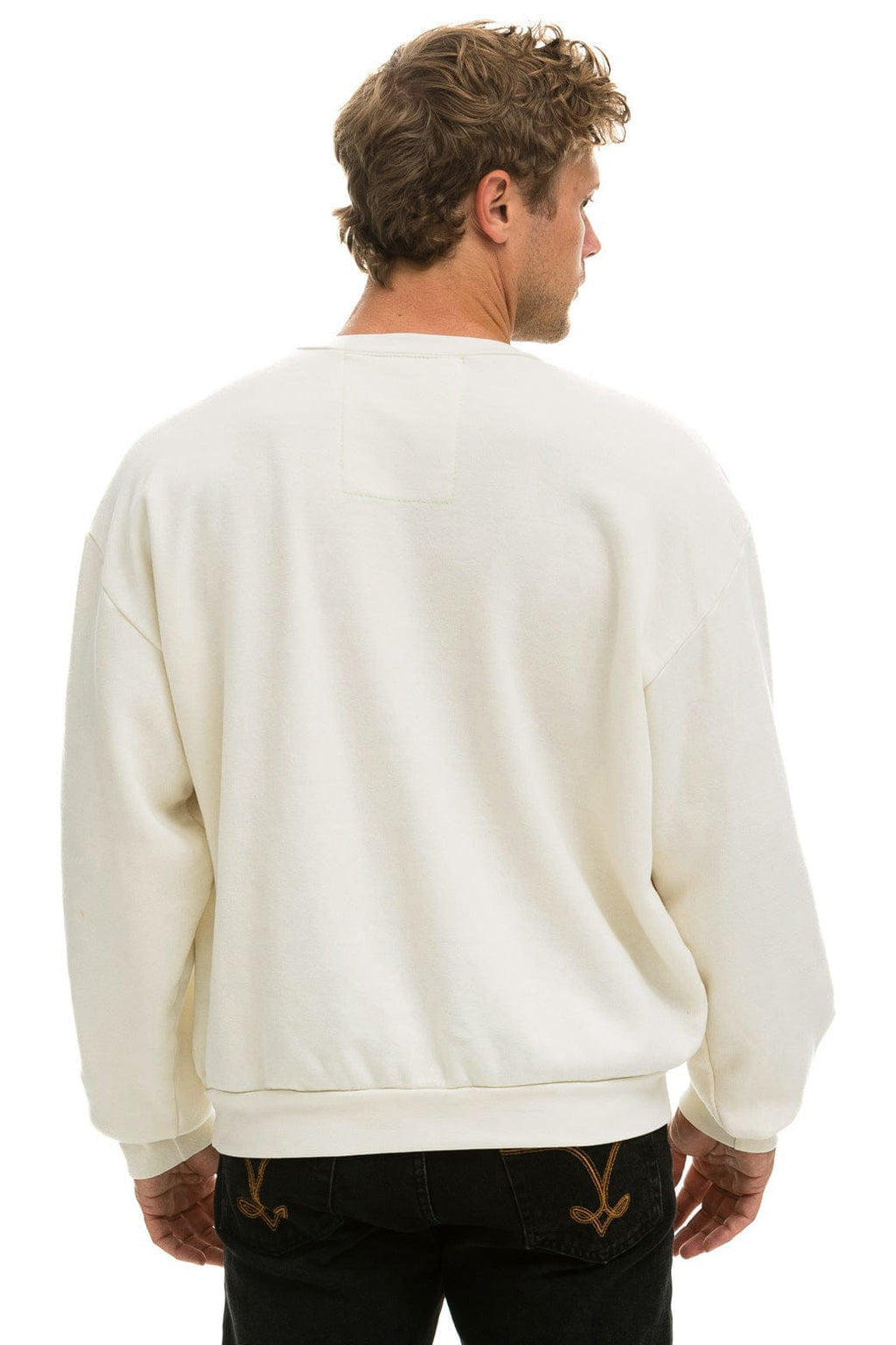Retro BOLT FADE RELAXED CREW SWEATSHIRT - VINTAGE WHITE PINK PURPLE