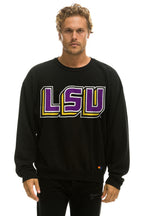Retro LSU RELAXED CREW SWEATSHIRT - BLACK