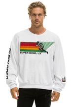 Retro SUPER BOWL 2026 RELAXED CREW SWEATSHIRT - WHITE