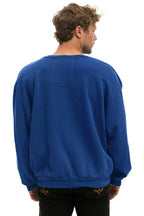 Retro SEATTLE SEAHAWKS HELMET RELAXED CREW SWEATSHIRT - ROYAL