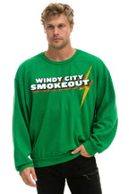 Retro WINDY CITY SMOKEOUT 2025 CREW SWEATSHIRT RELAXED - KELLY GREEN