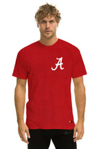Retro UNIVERSITY OF ALABAMA BOLT CREW TEE SHIRT - CRIMSON