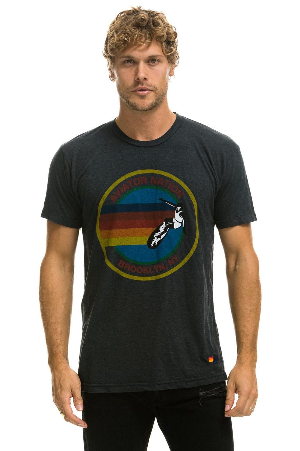 Retro SIGNATURE BROOKLYN TEE - CHARCOAL
