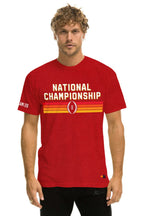 Retro INDIANA UNIVERSITY CFP 2026 CREW TEE SHIRT - CRIMSON