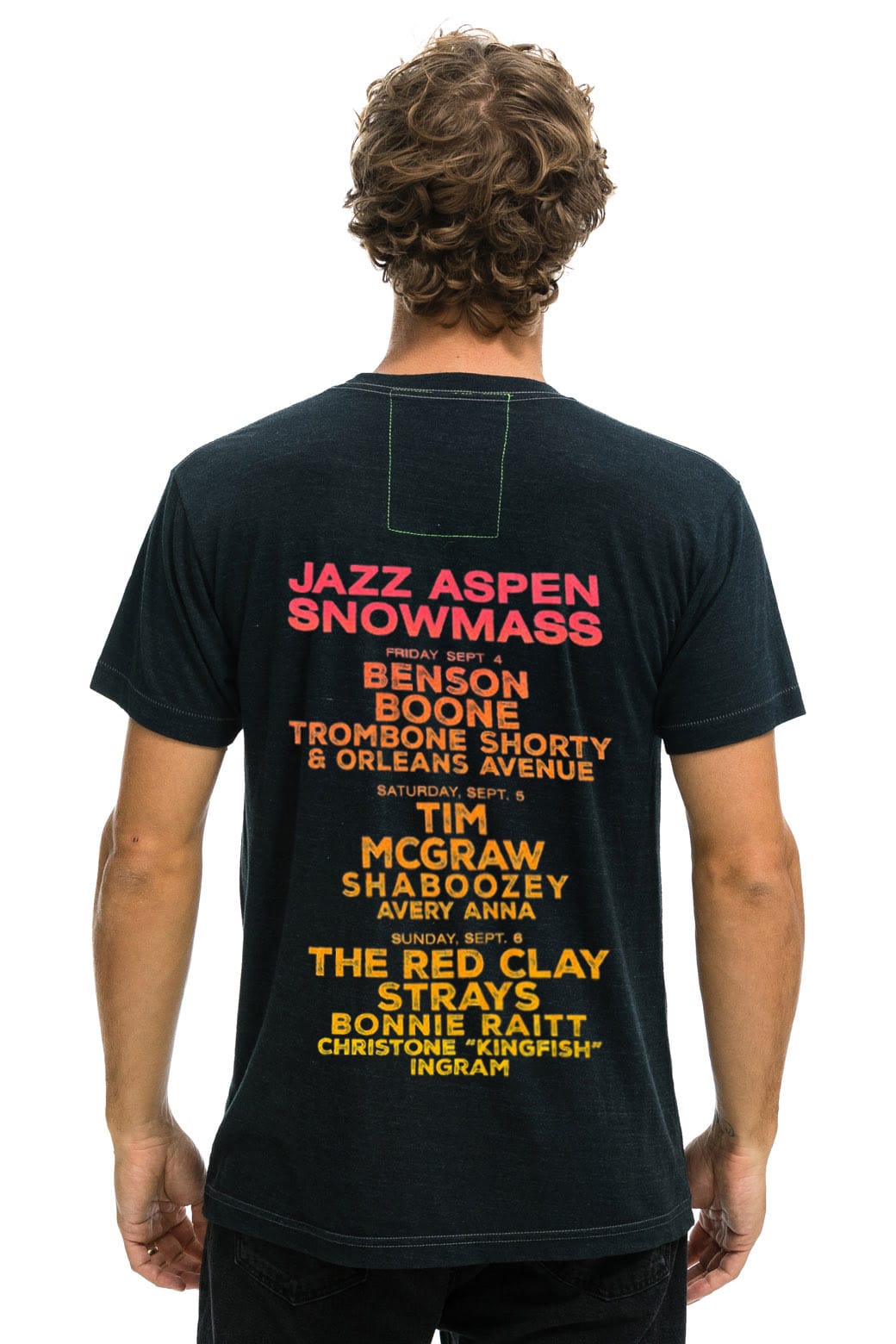 Retro JAZZ ASPEN SNOWMASS 2026 CREW TEE SHIRT - CHARCOAL