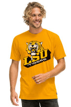 Retro LSU BOLT CREW TEE SHIRT - GOLD